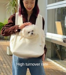 Carriers Simple Cross Chest Backpack Portable Go Out Autumn and Winter Warm Backpack Pet Portable Dog Bag