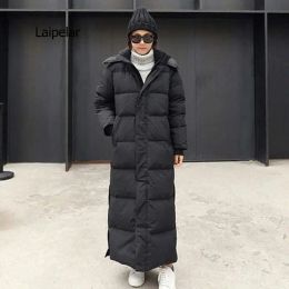 Parkas Parka Coat Extra Maxi Long Winter Jacket Women Hooded Pocket Zipper Female Lady Windbreaker Overcoat Outwear Clothing Quilted