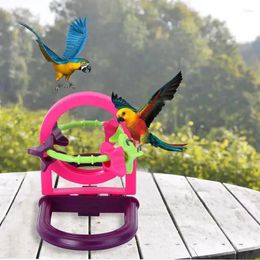 Other Bird Supplies Mirror Plastic Toys Colorful For A Pet Small Mirrors With Bell Cage Parrot Toy Puzzle Suitable Parakeet
