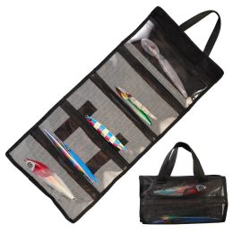 Bags Foldable Fishing Lure Bag 5Layer Fishing Bag Lure Organiser Bait Storage Bag Adjustable Fishing Lure Jig Pocket Fishing Tackle