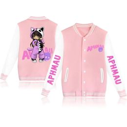 Jackets Printed Aphmau Jacket Women Baseball Uniform Anime Coats Streetwear oversized casual jacket Boy girls Clothes
