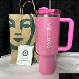 Mugs Ship From Usa Winter Pink Red Holiday Starbacks H2.0 40Oz Cosmo Parade Tumblers Car Cups Target Black Chroma Coffee Valentines Dhlss