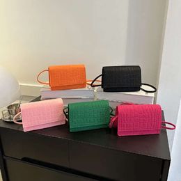 2023 Crossbody Bags For Women New Fashion Felt Stone Pattern Single Shoulder Small Square Bag