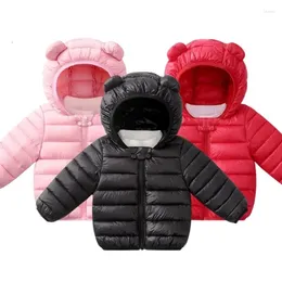 Down Coat Autumn Winter Toddler Children's Jackets For Baby Boys Girls Solid Thick Fleece Warm Kids Hooded Coats Outerwear Clothes