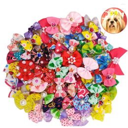 Dog Apparel 40 Pcs Gifts For Stocking Stuffers Elastic Hair Bands Pets Headgear Ties Topknot