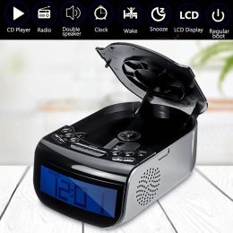 Radio Portable Home Audio CD Player FM Radio with Builtin Speaker and LCD Screen Display FM Radio Supports Timed Start Alarm Clock
