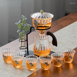 Teaware Sets Creative Teapot Glass Automatic Tea Making Household Scented Set Infuser Drinking Maker Heat-resistant Gl