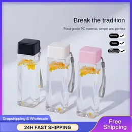 Water Bottles Pc Cup Modern Square Unique Student Kitchen Bar Supplies Selling High Temperature Resistance