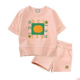 Clothing Sets In Stock 2Pc Toddler Baby Boys Clothes T Shirtaddpants Kids Sportswear Children Clothing Autumn Designer Drop Delivery B Dhmwa