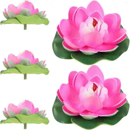 Decorative Flowers 5 Pcs Simulation Lotus Leaf Interior Decorations For House Flower Aestethic Room Floating Lotus-flower Foam