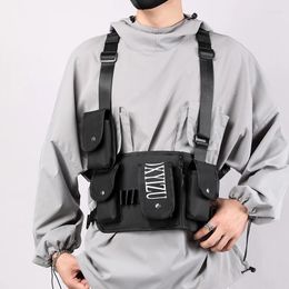 Waist Bags Fashion Tactical Chest Rig Unisex Function Streetwear Hip Hop Bag Adjustable Nylon Letter Vest