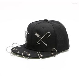 Ball Caps Punk Style Black Parent-child Hip Hop Hats Trend Pin Rivet Tassel Baseball For Men Women Street Fashion Show Casual223m