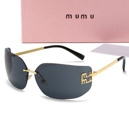 Sonnenbrillen für Frauen Miumius Sonnenbrillen Luxurys Designer-Sonnenbrillen Runway-Brillen Damen-Designer-Sonnenbrillen Hochwertige eckige Brillen Schattierungen Weiblichkeit