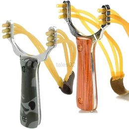 Hunting Slingshots 2 Styles of Card Ball Powerful Metal Slingsshot Outdoor Hunting and Shooting Slingshots with Elastic Band Hunting Acessories YQ240226