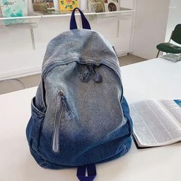 Backpack Canvas Gradient Fashion Vintage High-capacity School For College Students Travel