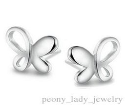 romantic exquisite simple crystal clear hollow little butterfly earrings 925 sterling jewelry5019871