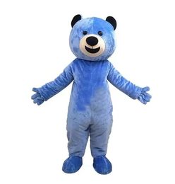 Halloween Full Blue Bear mascot Costume for Party Cartoon Character Mascot Sale free shipping support customization