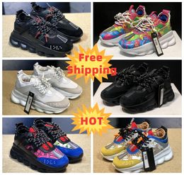free shipping Top Italy Casual Shoes reflective height reaction sneakers triple black white multi-color suede red blue yellow fluo tan men women designer Trainers