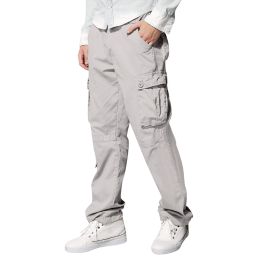 Pants Multi pocket Loose Cargo Trousers for Men Stretchy Casual Joggers Pants in Heavy Duty Style for Fashionable Wear