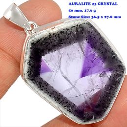 Necklaces Genuine Auralite 23 Crystal Pendant Sterling Sier, Hand Made Women Fine Jewellery Gift