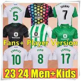 Fans Tops Tees 23 24 ISCO Real Betis home soccer jerseys FEKIR B.IGLESIAS AYOZE JOAQUIN away third 2023 2024 men kids kit football shirts J240309