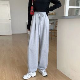 Pants Zoki grey Casual Sweatpants Women Baggy Fashion high waist Korean Oversize Sports Pants Black Trousers Female Joggers Streetwear