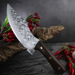 Kitchen Knives Forging Boning Knife Meat Cleaver Japanese High Carbon Steel Knife Hand-Made Kitchen Chef Knife Butcher Knife Cutter Q240226
