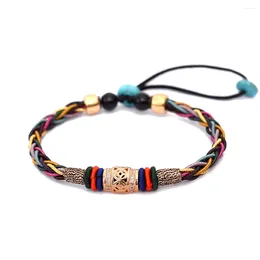 Link Bracelets Unisex Bead Hand Rope Lucky Bracelet Fashion Casual Ethnic Style Braided Gifts Jewellery Dressing Accessory