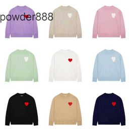 Amisweater Men Women Sweater French Fashion Designer Cardigan Pull Shirts France Winter High Street Knit Jumper Hoodie Pullover Europe Knitted Sweat Sweatsh FX3M