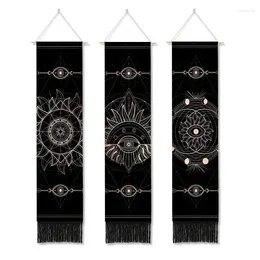 Tapestries Geometric Marble Pattern Tapestry Hippie Bohemian Black Pink Green Wall Hanging With Tasseles Carpet Home Room Decoration