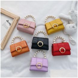Purse Sweet Princess Accessories Childrens Messenger Girls Fashion Korean Pearl Bag Wholesale Cute Little Pocket Gift Drop Delivery Dhymy