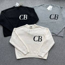 Oversized Cole Buxton Sweater Men Women 1:1 Best Quality Black Grey Sweatshirts Knit Jacquard CB Letter Printed Casual Fashion Sweater