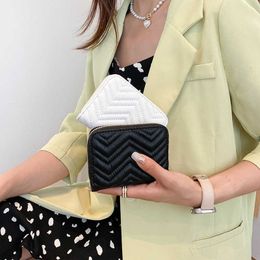 Fashion Wallet Ladies Short Coin Purse Niche Design Mini Money Clip Card Bag 031324a