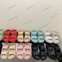 Designer Sandals 2024 Women ladies platform jelly slides slippers thick bottom flat heel beach shoes summer Dad Mules slingback Strap slide flip flops Sneakers