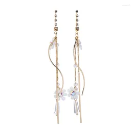 Dangle Earrings Fashion Long Drop Earring Arrival Crystal Resin Lace Flower For Women Wholesale Date Gift Jewellery