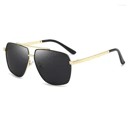 Sunglasses Double Beam Square Frame Polarised For Men Women Classic Fashion Driving Fishing Polaroid Sun Glasses Retro Eyewear