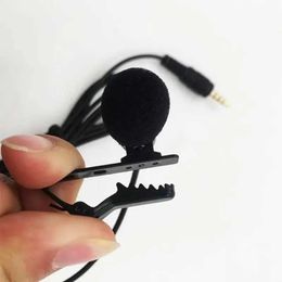 Microphones For Mobile Phone Speaking in Lecture 1.5m/3m Bracket Clip Vocal Audio Lapel Microphone 3.5 mm Microphone Clip Tie Collar 24410