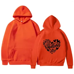 Women's Hoodies Lovers' Clothes Print Sweatshirt Hooded Pullover Tops Fashion Long Sleeve Men Women Pullovers Valentine Love 2024