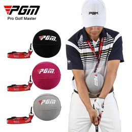 PGM Golf Swing Trainer Ball PVC Adjustable Inflatable Ball Fixed Arm Posture Corrector Putter Practise Auxiliary Golf Accessorie 240219