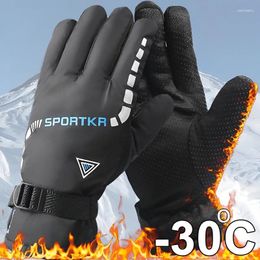 Cycling Gloves Winter Men Outdoor Waterproof Skiing Riding Hiking Motorcycle Warm Mitten Unisex Thermal Sport