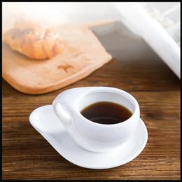 Mugs European Ceramic Coffee Cup Cafe Latte And Saucer Set Household Luxury Breakfast Oatmeal Milk 200ml CE / EU