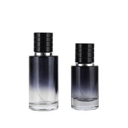 New Arrival Gradient Perfume Bottle Empty Portable Round 30ml 50ml Glass Parfum Atomizer Bottle With Packaging