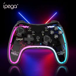 Gamepads Ipega PG9228 Bluetooth Game Controller RGB Colourful Transparency Gamepad applies to Nintendo Switch MFi Games Android Phone