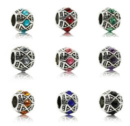 Alloy Space Charm Bead Side Crystal Rhinestone Big Hole Fashion Women Jewellery European Style For Bracelet6130850