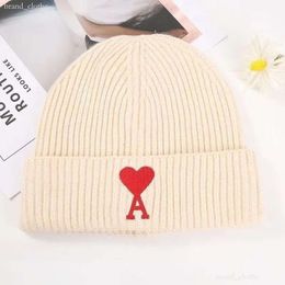 Ami Designer Warm Men'sami Hats Wool Knit for Ladies Beanie Winter Women White Fox Hat Knitted Cold Cap Couples Ski Cold Caps Fashion Trend Brand Amirs 259