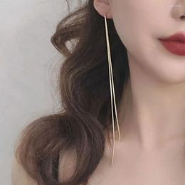 Dangle Earrings Wave Shaped Long Tassel Fashion Metal Simple Accessories Wedding Party Chain Earring Women