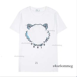 Kenzo T Shirt Top Quality Men Women Tshirts Womens Summer Street Apparel Short Sleeve Tiger Head Embroidery Letter Print Loose Fit Trend 294