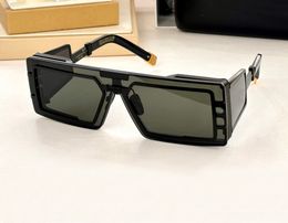 Cool Rectangle Sunglasses Full Black for Men Women Luxury Glasses Shades Designer UV400 Eyewear