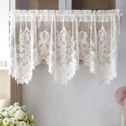 Curtain French Princess Style Flower Lace Short Tulle White Elegant Sheer Half Coffee Drapes For Kitchen Cabinets Door