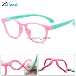 Sunglasses Frames Zilead Classic Anti-Blue Light Kids Glasses Frame Fashion Computer Boys Girls Blue Light Glasses Flat Optical Eye Glasses Goggle